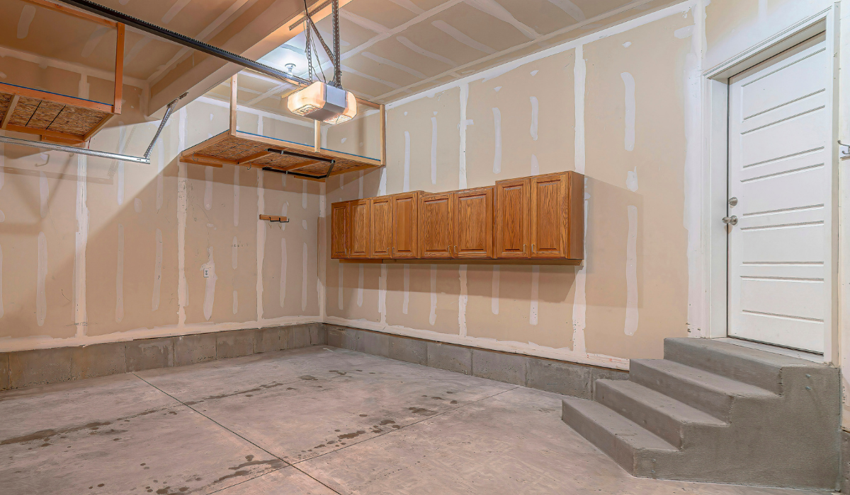 Team performing construction and remodeling services on a home interior